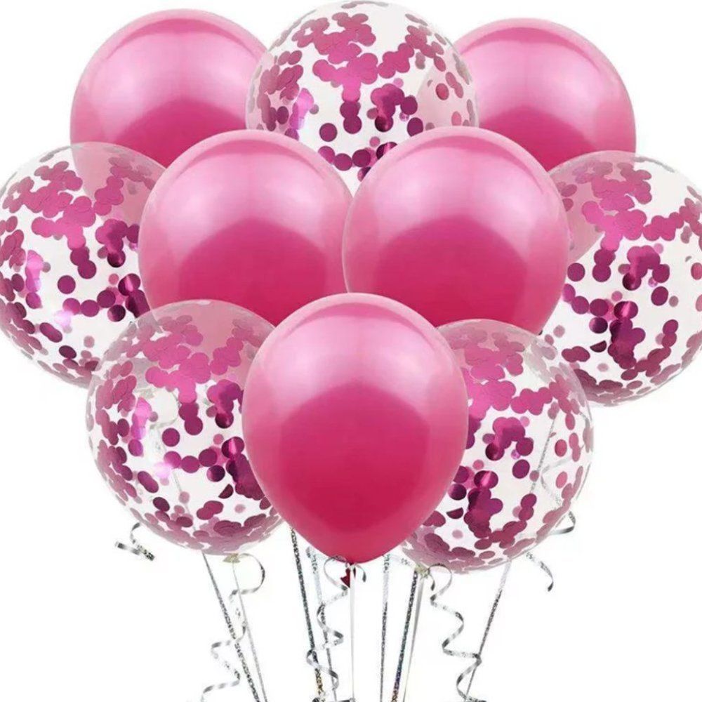 Pink Confetti Balloons  